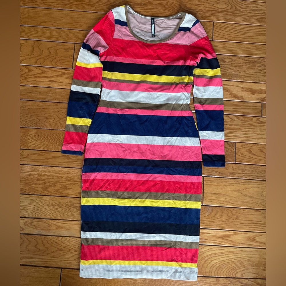 Plenty by Tracy Reese Multicolor Striped Long Sleeve Dress